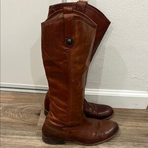 Frye Chestnut Leather Tall Boots